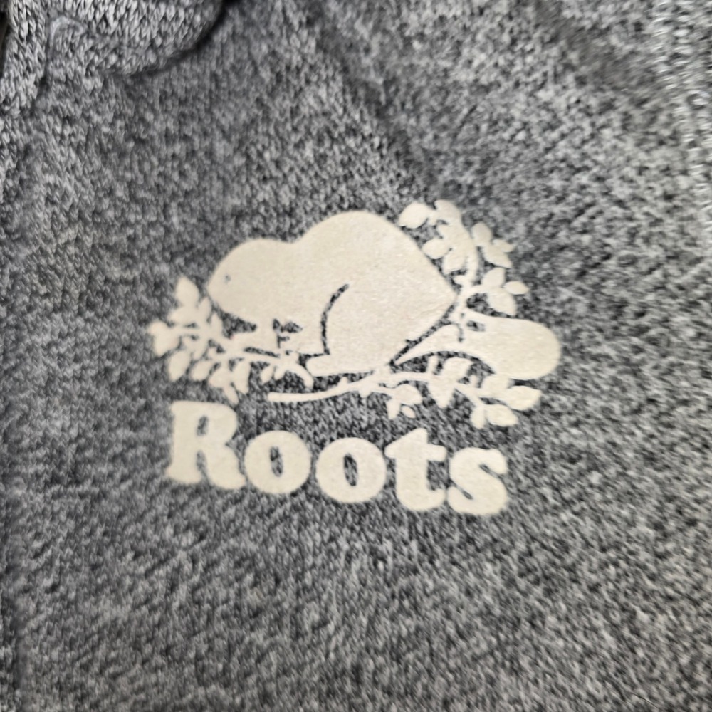 Roots Kids Hoodie 4T Toddler Grey Salt & Pepper Full Zip Beaver Logo Sweatshirt - Picture 3 of 8